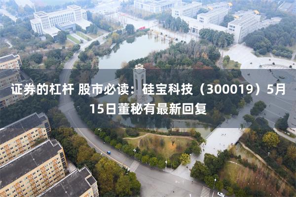 证券的杠杆 股市必读：硅宝科技（300019）5月15日董秘有最新回复