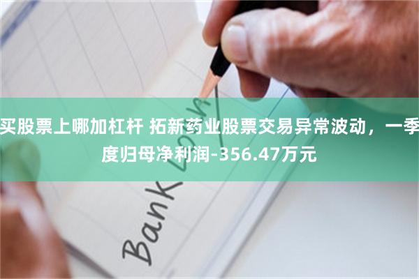 买股票上哪加杠杆 拓新药业股票交易异常波动，一季度归母净利润-356.47万元